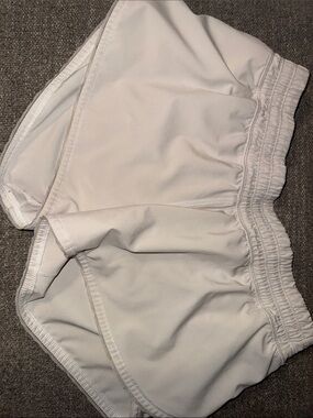 Women’s light gray Athletic Shorts - Soft Stretch Waistband